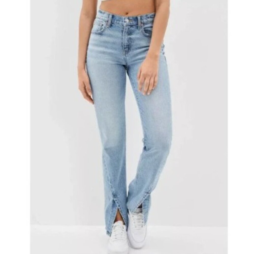 American Eagle Women's 90's Bootcut Faded Indigo Size 4 Short NWT